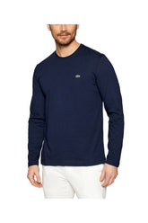 LACOSTE T-Shirt Uomo Logo Iconico Frontale Navy Blu